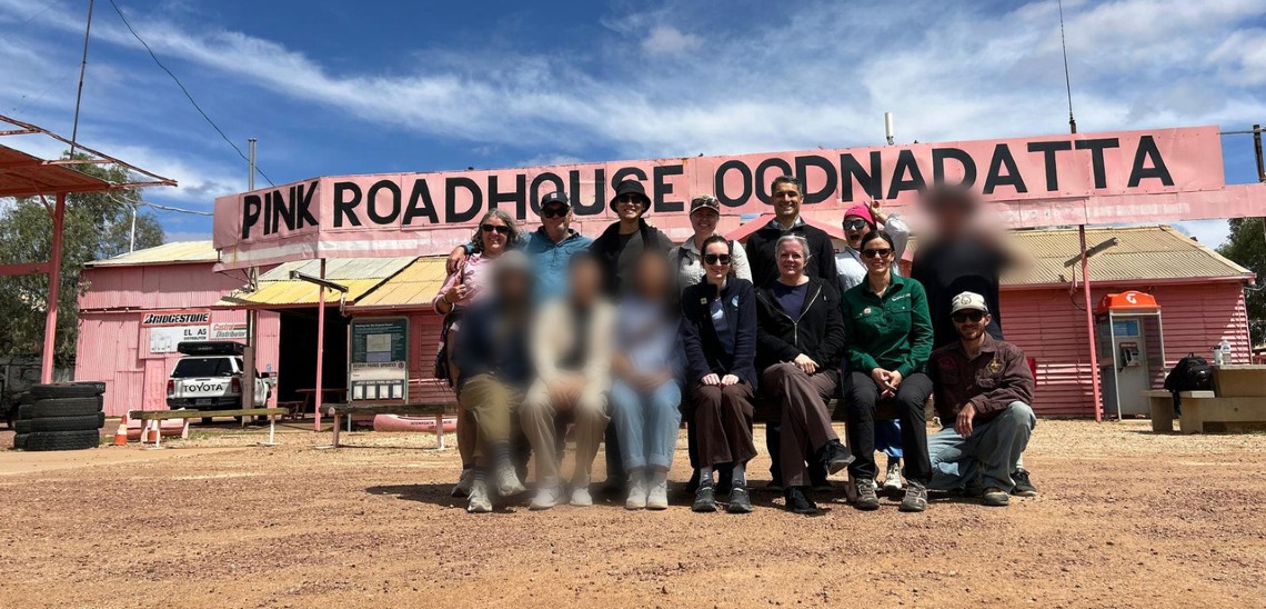 SMBC Mission Team at Pink Roadhouse Oodnadatta