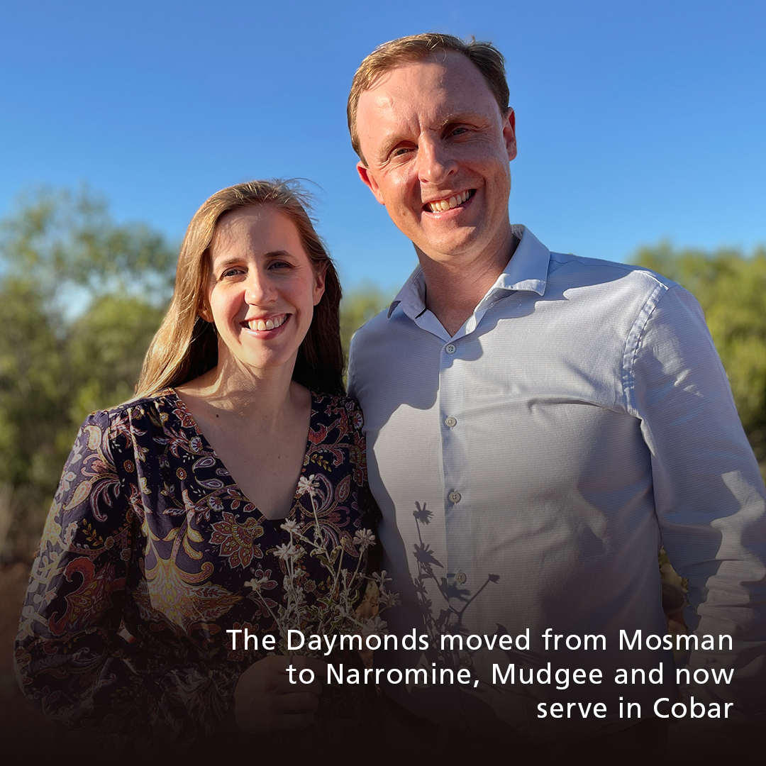 James and Brittany Daymond who have moved from Mosman to Narromine, Mudgee and now Cobar.