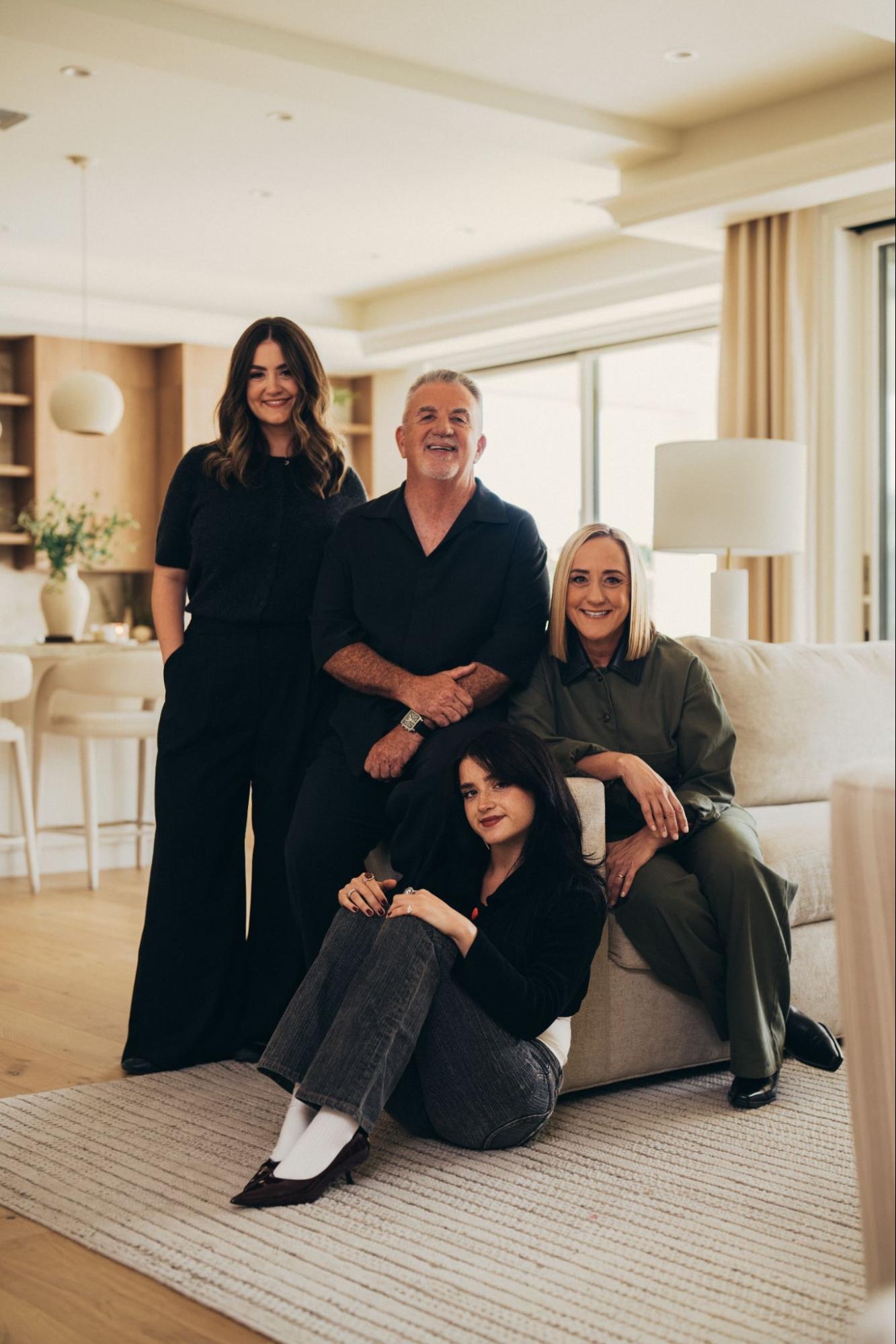 Christine and Nick Caine with their daughters Catherine and Sophia